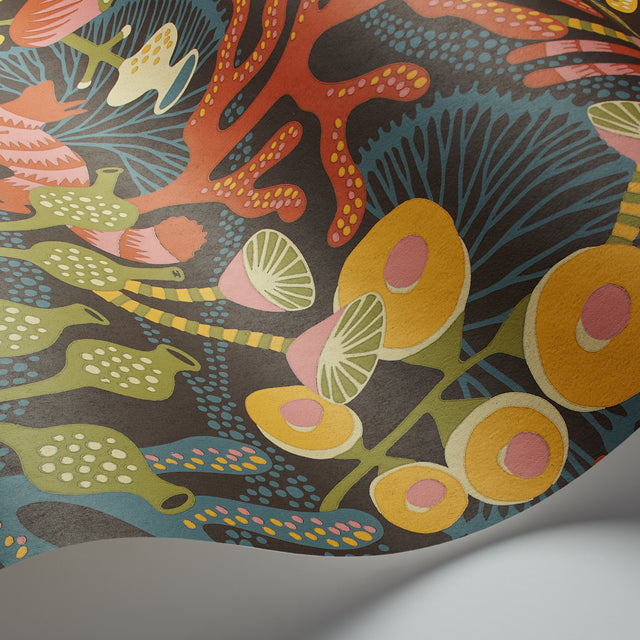 Koralläng Brown by Boråstapeter Whimsical Aquatic & Woodland Wallpaper – Schumacher 1461