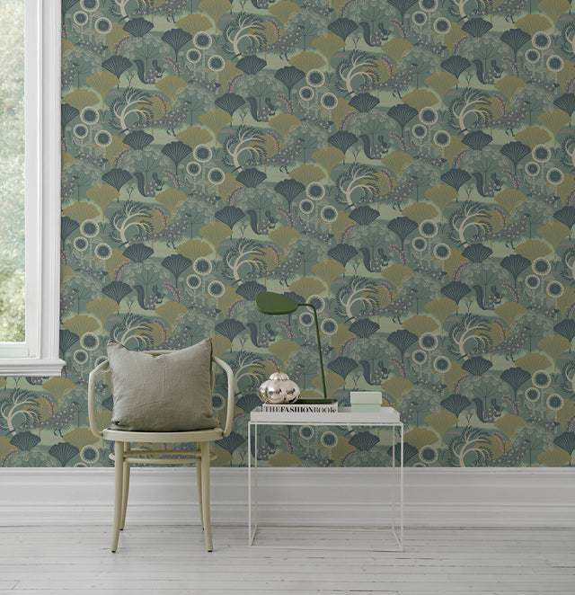 Mårdgömma Mineral by Boråstapeter Scandinavian Forest Animal Wallpaper – Schumacher 1469