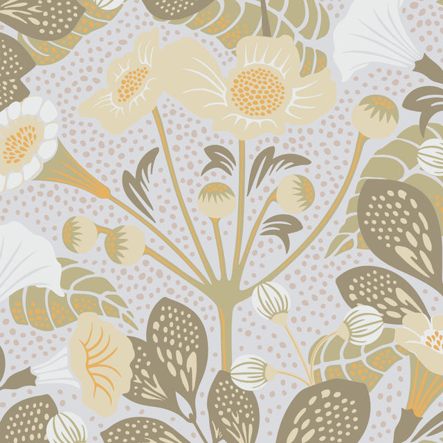 VILDTUTA wallpaper by Boråstapeter for Schumacher, featuring a playful multi-colored floral pattern with modern Scandinavian style.
