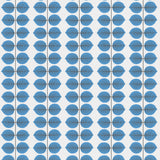 Berså Blue by Boråstapeter, a Scandinavian leaf stripe wallpaper designed by Stig Lindberg, shown in a modern interior setting.