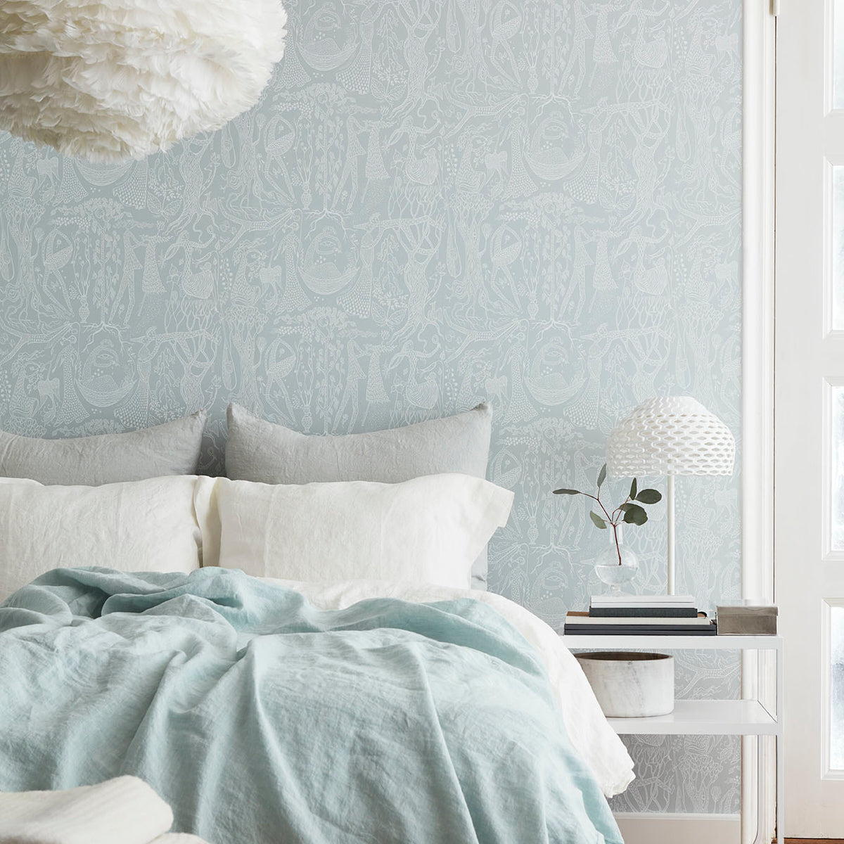 Poème D'Amour Mineral by Boråstapeter Whimsical Wallpaper – Schumacher 1761