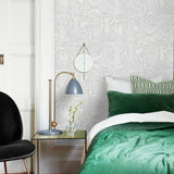 Poème d'Amour Grey by Boråstapeter Whimsical Wallpaper – Schumacher 1762