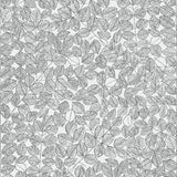 Romans black leaf sketch wallpaper by Boråstapeter for Schumacher, designed by Viola Gråsten, shown in a modern dining room setting.