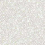 Romans Sand wallpaper by Boråstapeter for Schumacher, featuring a delicate leaf sketch pattern in neutral sand tones.