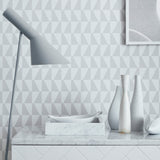 Trapez Grey Geometric Wallpaper by Boråstapeter Modern Scandinavian Design – Schumacher 1778