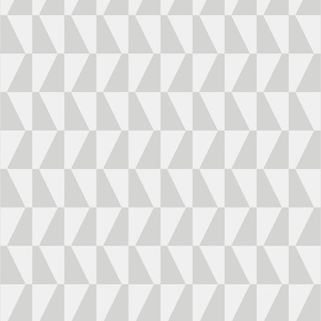 Trapez geometric grey wallpaper by Boråstapeter for Schumacher, styled in a modern interior