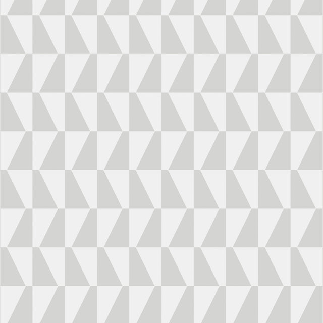 Trapez geometric grey wallpaper by Boråstapeter for Schumacher, styled in a modern interior