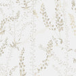 Bladranker wallpaper in natural colorway by Boråstapeter for Schumacher, featuring plant-inspired Scandinavian design with grasses, thistles, and vines.