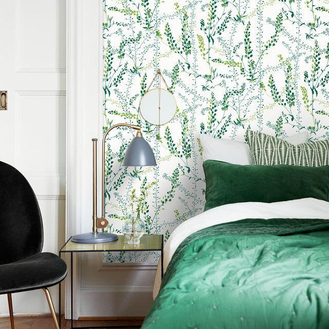 Bladranker Leaf by Boråstapeter Botanical Wallpaper – Schumacher 1787