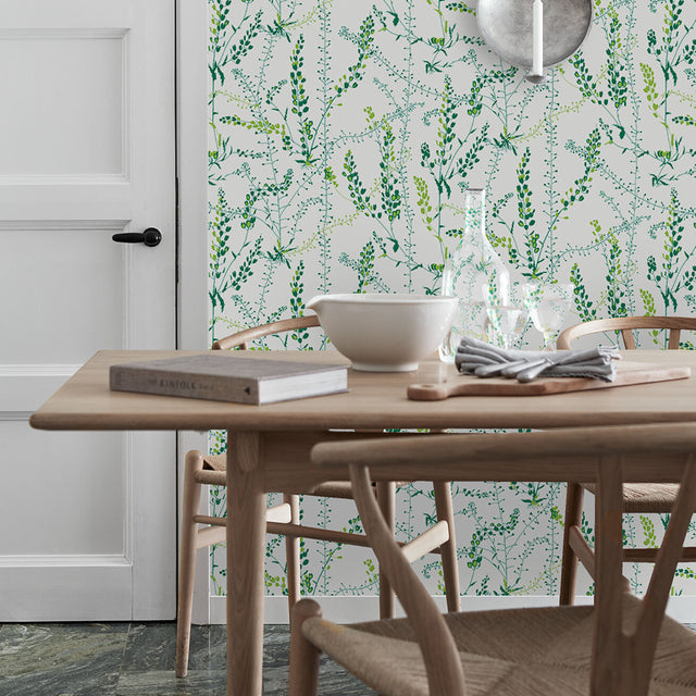 Bladranker Leaf by Boråstapeter Botanical Wallpaper – Schumacher 1787