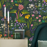 RABARBER Charcoal Multi by Boråstapeter Botanical Wallpaper – Schumacher 1791