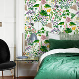 RABARBER Ivory Multi Botanical Wallpaper by Boråstapeter – Schumacher 1792