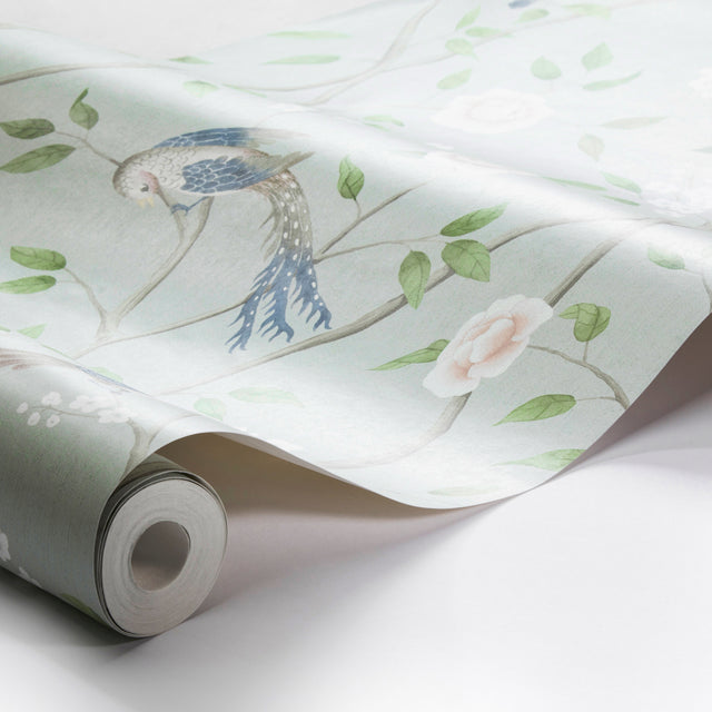 Paradise Birds Mineral Shimmer by Boråstapeter Scenic Wallpaper – Schumacher 1903