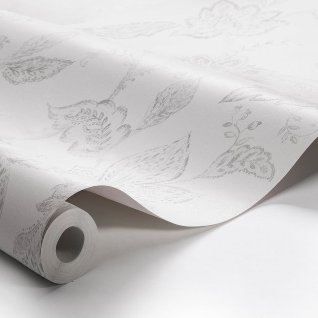 Indigo Bloom Grey Floral Paisley Wallpaper by Boråstapeter – Schumacher 1930