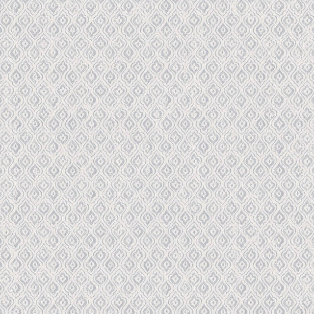 Jaipur Linen blue wallpaper by Boråstapeter for Schumacher, inspired by 16th-century Swedish ceramics, non-woven material, roll and sample shown.