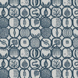 Fruktlåda Slate by Boråstapeter, a joyful fruit-print wallpaper in blue-grey with retro Swedish charm, designed by Stig Lindberg.