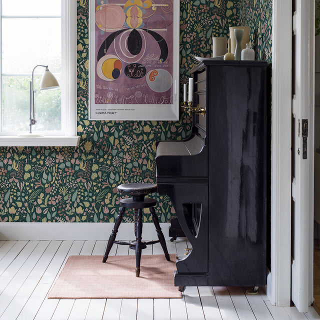 Herbarium Spruce by Boråstapeter Whimsical Scandinavian Floral Wallpaper – Schumacher 1976