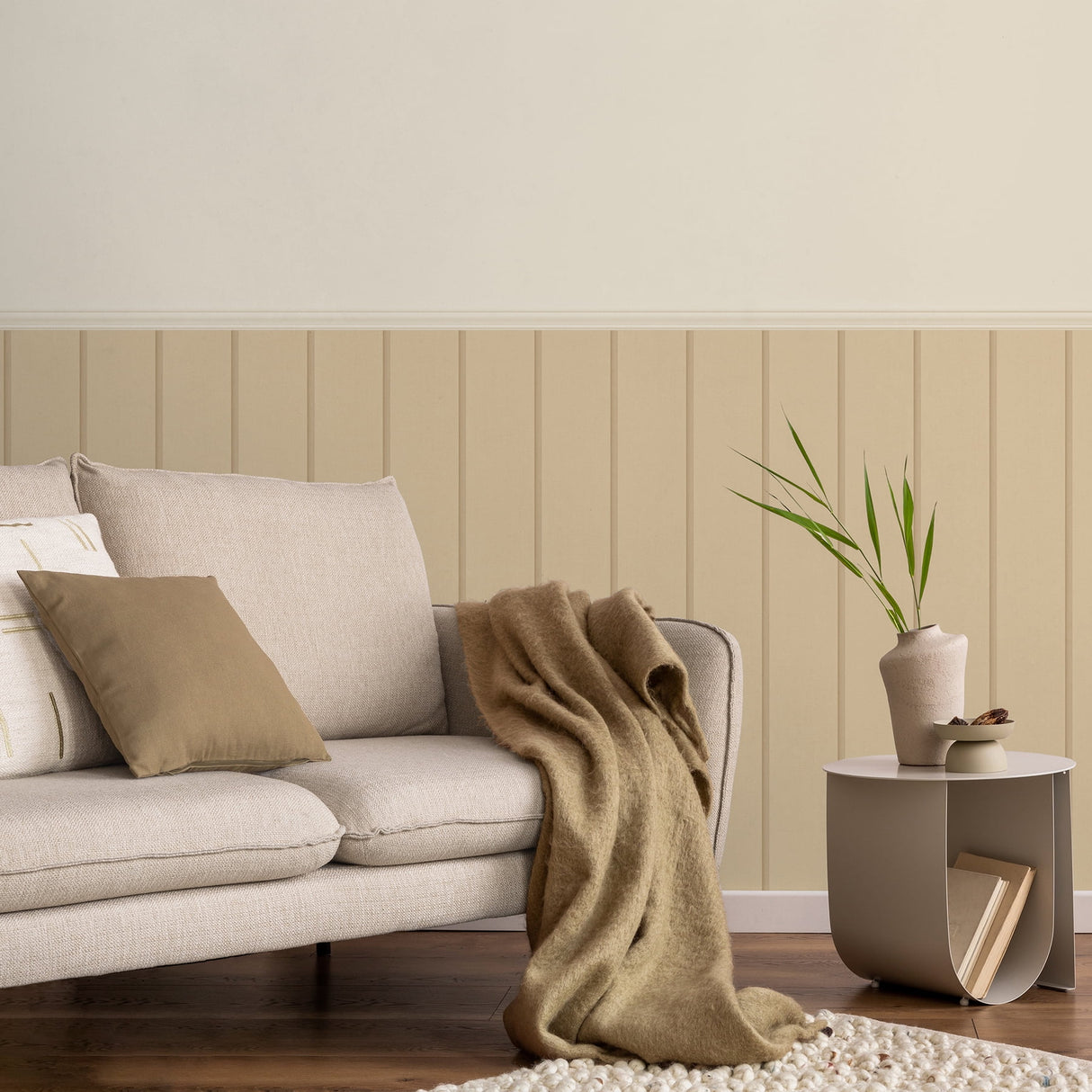 Killian Wheat by Fine Decor Wood Panel Wallpaper – Brewster Home Fashions FD43832