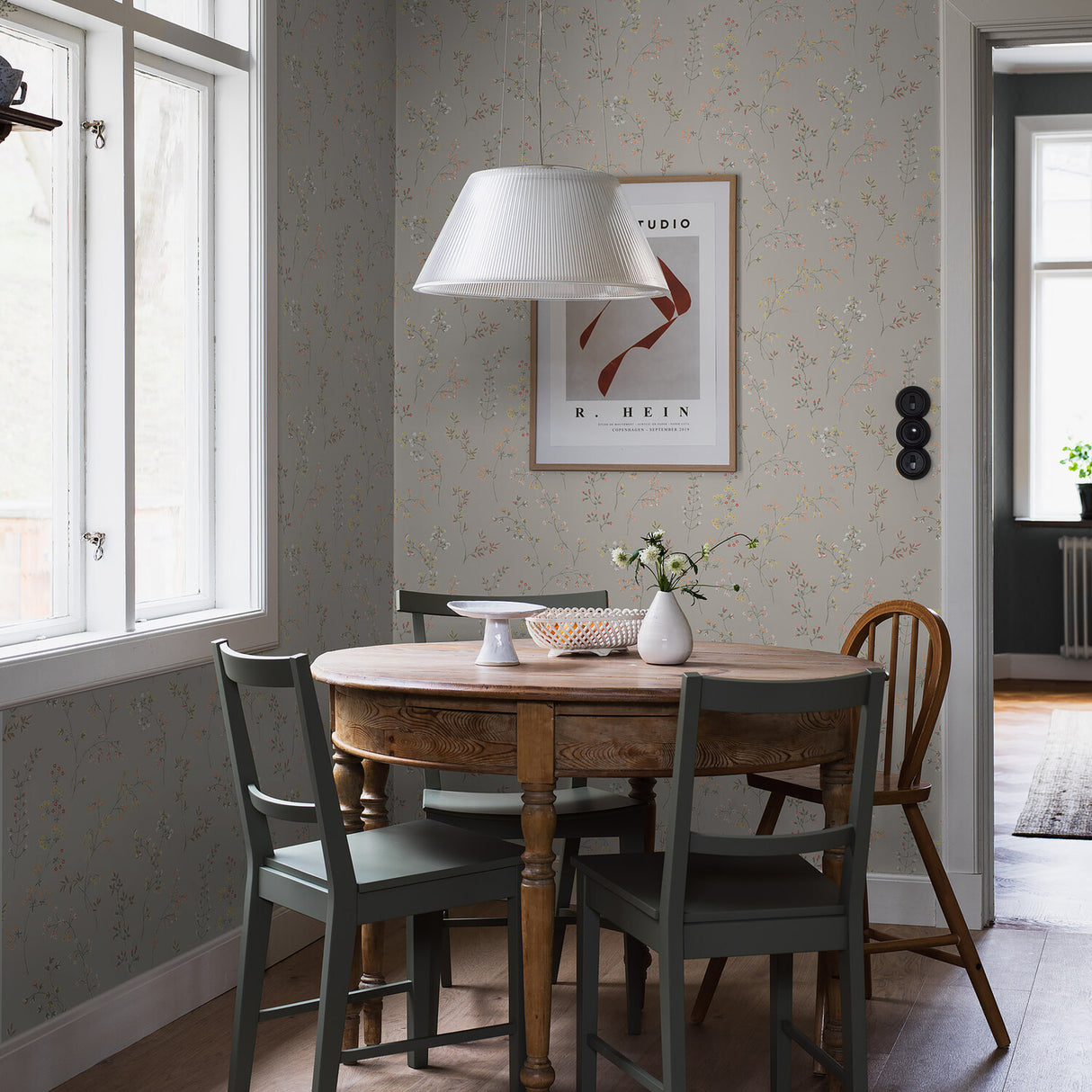 Gräng Stone by Boråstapeter Classic Nordic Floral Wallpaper – Schumacher 2002