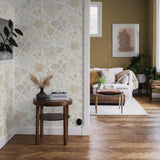 Alicia Stone and Gold by Boråstapeter Floral Wallpaper – Schumacher 2007