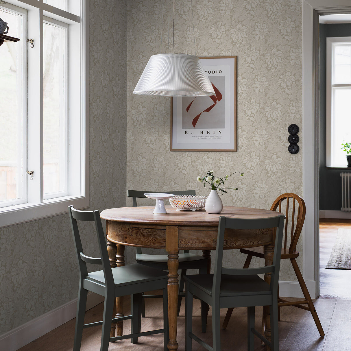 Acanthus Garden Stone by Boråstapeter Classic Floral Wallpaper – Schumacher 2011