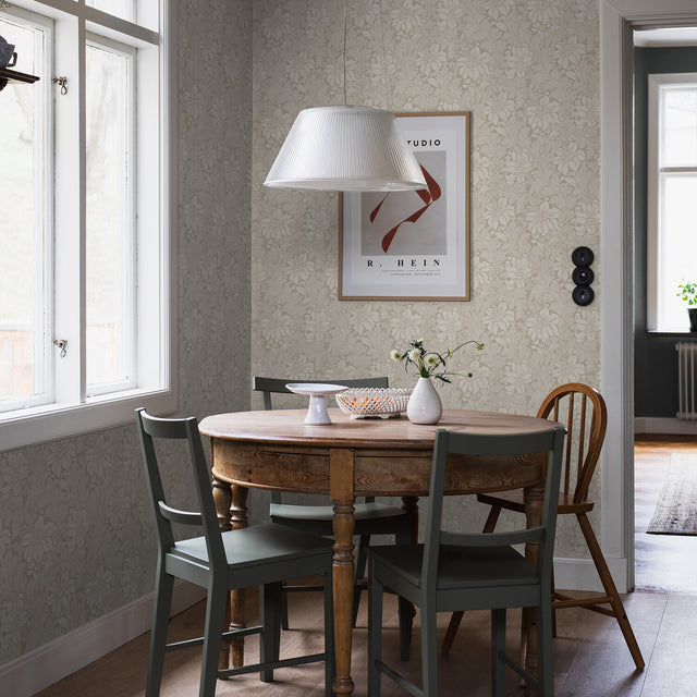 Acanthus Garden Stone by Boråstapeter Classic Floral Wallpaper – Schumacher 2011