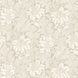 Acanthus Garden wallpaper in stone by Boråstapeter for Schumacher, featuring a classic floral and leaf pattern in neutral tones.