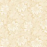 Acanthus Garden wallpaper in buttercup by Boråstapeter for Schumacher, featuring classic floral and leaf motifs in a soft yellow colorway.