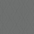 Garbo wallpaper in slate and gold by Boråstapeter for Schumacher, geometric Art Deco trellis pattern