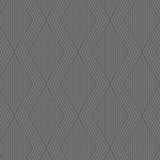 Garbo wallpaper in slate and gold by Boråstapeter for Schumacher, geometric Art Deco trellis pattern