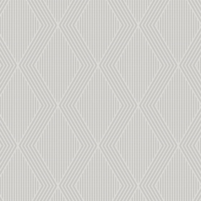 GARBO wallpaper in Bone by Boråstapeter for Schumacher, geometric trellis pattern, modern Art Deco style.