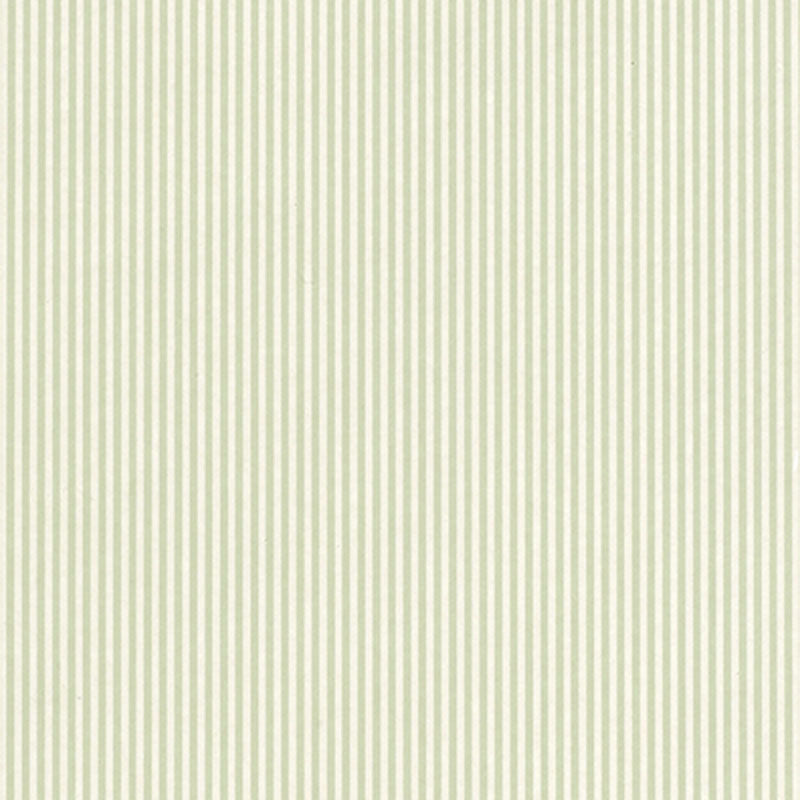 Newport Stripe Willow wallpaper by Schumacher - classic narrow pinstripe in green and white