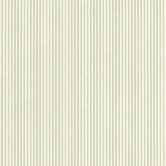 Newport Stripe Willow wallpaper by Schumacher - classic narrow pinstripe in green and white