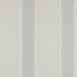 Bayberry Stripe wallpaper in Water Blue by Schumacher, featuring a classic vertical stripe pattern in soft blue and neutral tones.