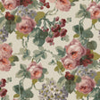 Painterly vintage floral wall mural with multi-colored rose bouquets by Boråstapeter for Schumacher