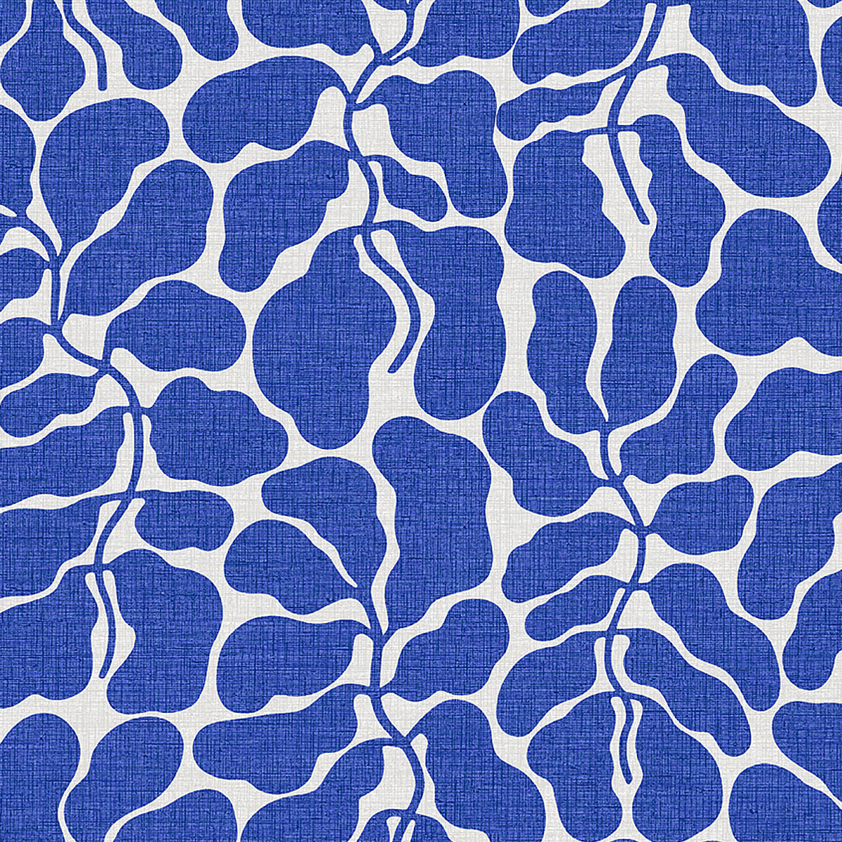 My Secret Garden cobalt blue dense foliage wallpaper by Boråstapeter for Schumacher, designed by Linnea Andersson