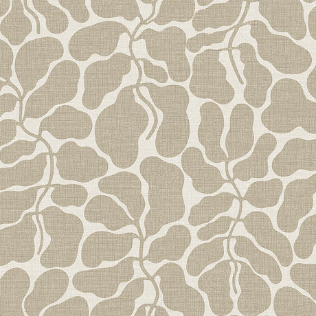 My Secret Garden wallpaper in natural by Boråstapeter for Schumacher, featuring a dense foliage pattern in neutral tones.