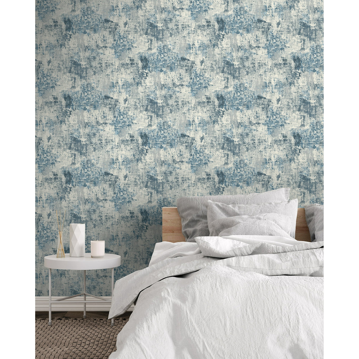Sergio Blue by Arthouse Abstract Texture Wallpaper – Brewster Home Fashions AH100192AH