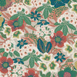Kvackstepp wallpaper in multi by Boråstapeter for Schumacher, whimsical floral and animal print with frogs and bees.