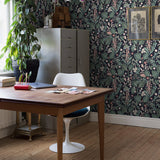Turgräs Midnight by Boråstapeter Whimsical Scandinavian Forest Wallpaper – Schumacher 2090
