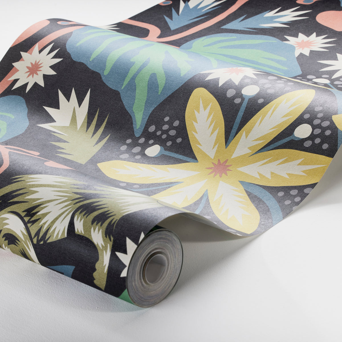 Zingkorre Mural Midnight Multi by Boråstapeter Whimsical Animal Scenic Wallpaper – Schumacher 2094