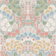 Blomstervall wallpaper by Boråstapeter for Schumacher, a stylized Swedish meadow floral pattern in multi-color.