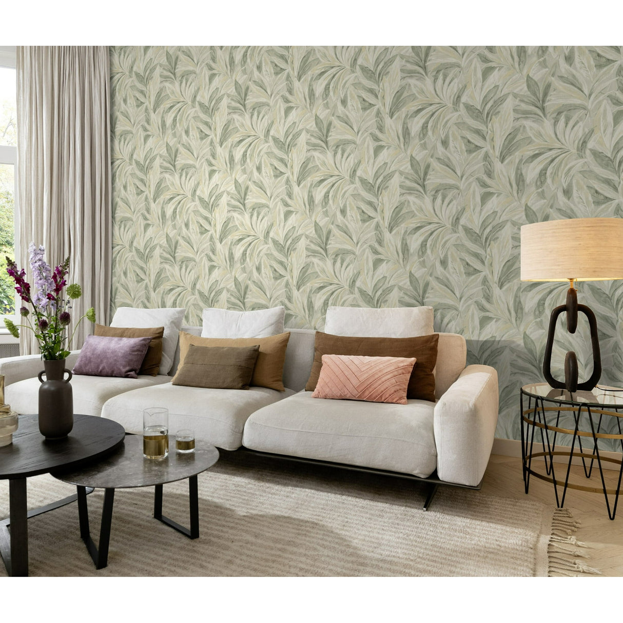 Rennie Moss by Rasch Leaves Wallpaper- Brewster Home Fashions RH547498