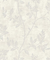 Leaf Trail Metallic Pearl & Glass Beads by Essential Textures Botanical Textured Metallic Wallpaper – Etten Studios 2231100 -Sample