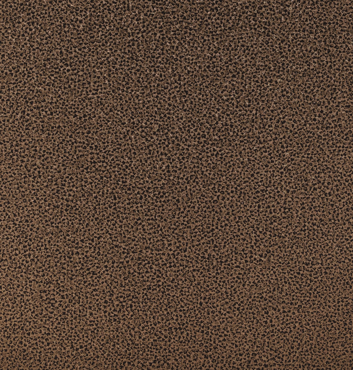 Mica Texture wallpaper in brick brown with metallic silver flecks, abstract allover texture