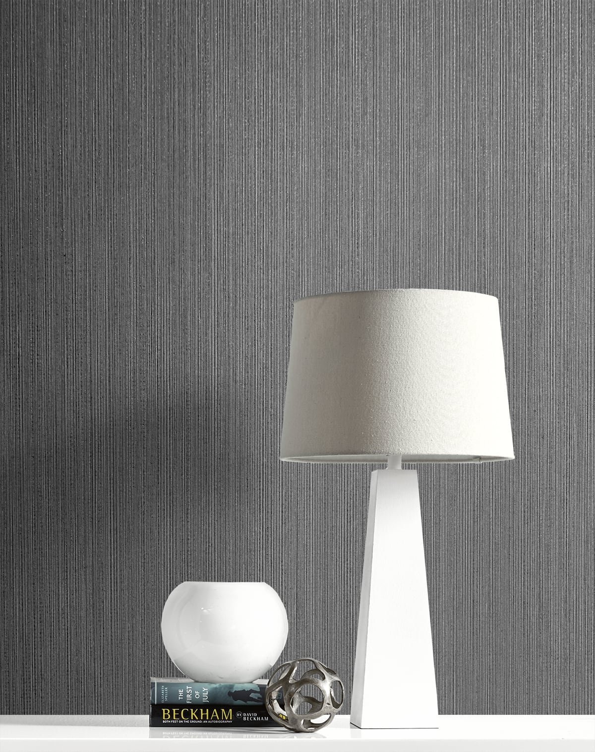 Natural Stria Gunmetal & Glitter by Essential Textures Textured Wallpaper – Etten Studios 2231718