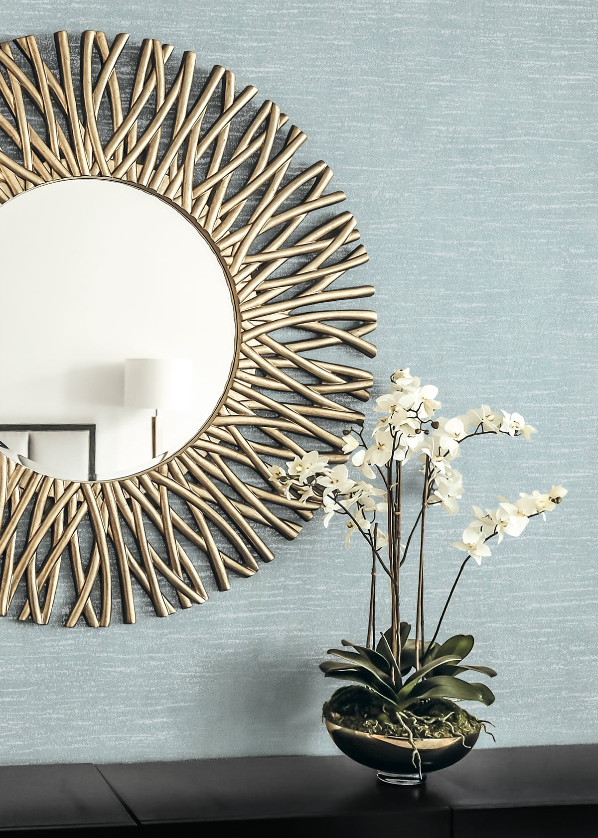 Bark Texture Metallic Sea Green by Essential Textures Faux Bark Texture Wallpaper – Etten Studios 2231804
