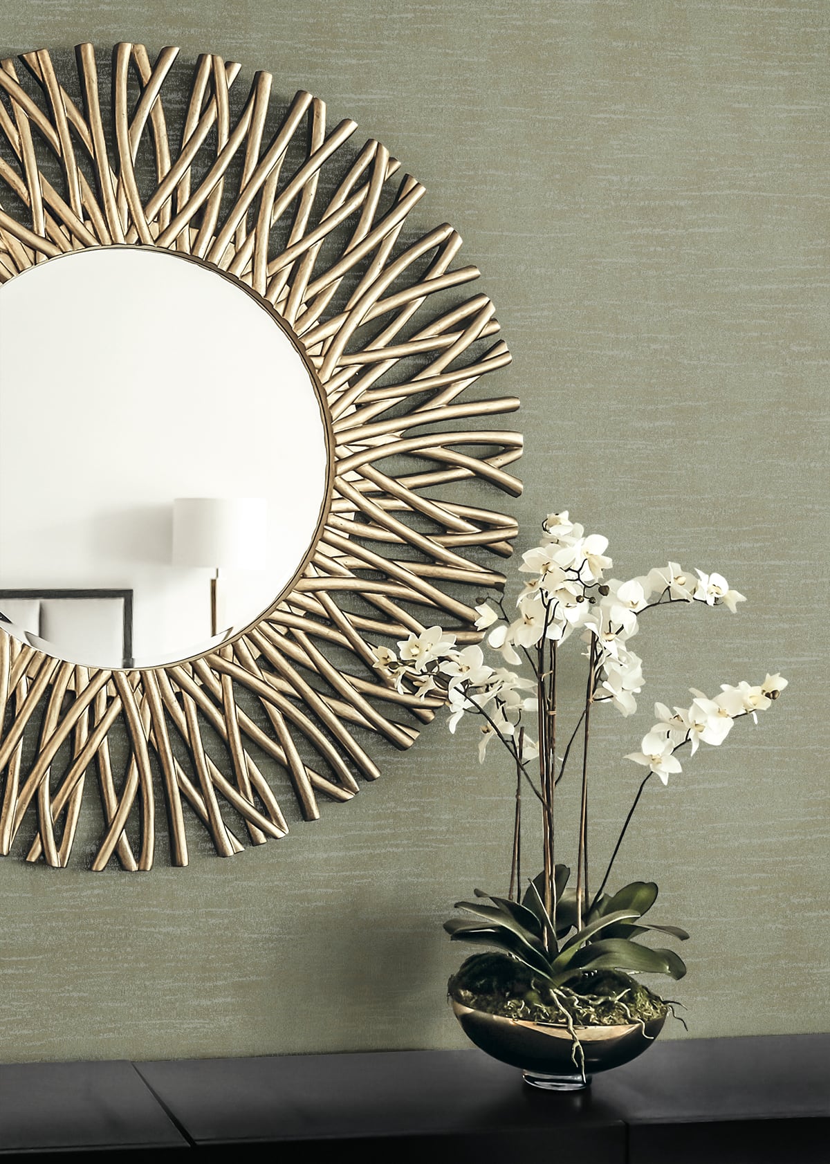 Bark Texture Metallic Olive by Essential Textures Faux Bark Texture Wallpaper – Etten Studios 2231814