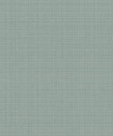 Metallic sea green crosshatch linen-look texture wallpaper