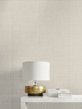 Crosshatch Linen Metallic Greige by Essential Textures Faux Linen Texture Wallpaper – Etten Studios 2231913
